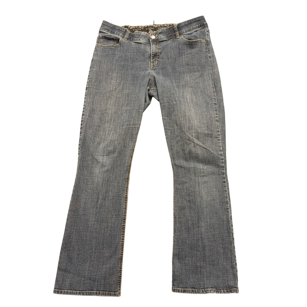 Riders by Lee Bootcut Jeans Womens 18W/L Blue Midrise Stretch Medium Wash‎ Denim